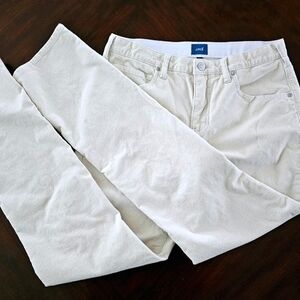 Jag Jeans Ruby Straight Leg Stretch Mid Rise Baige Corduroy Pants Women's 12‎ 32